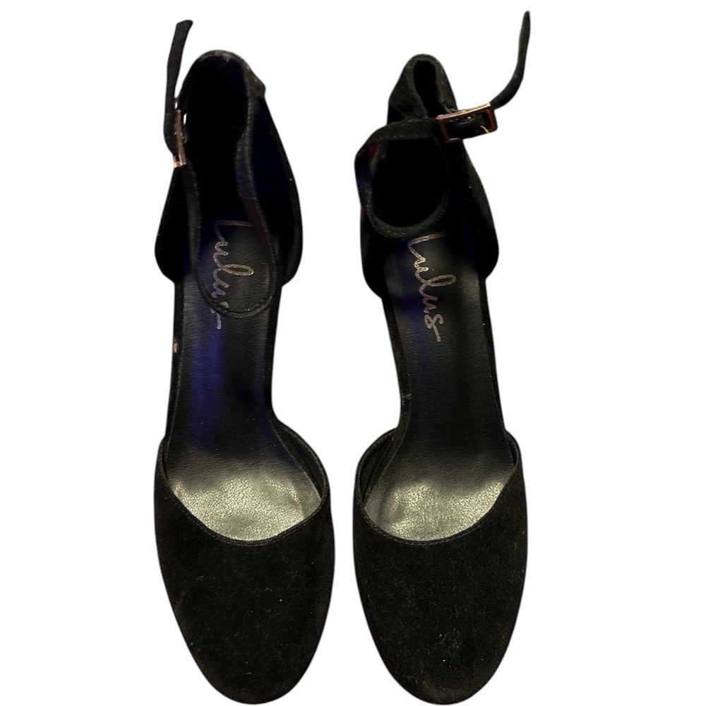 Lulu's Black Velvet Women's Shoes